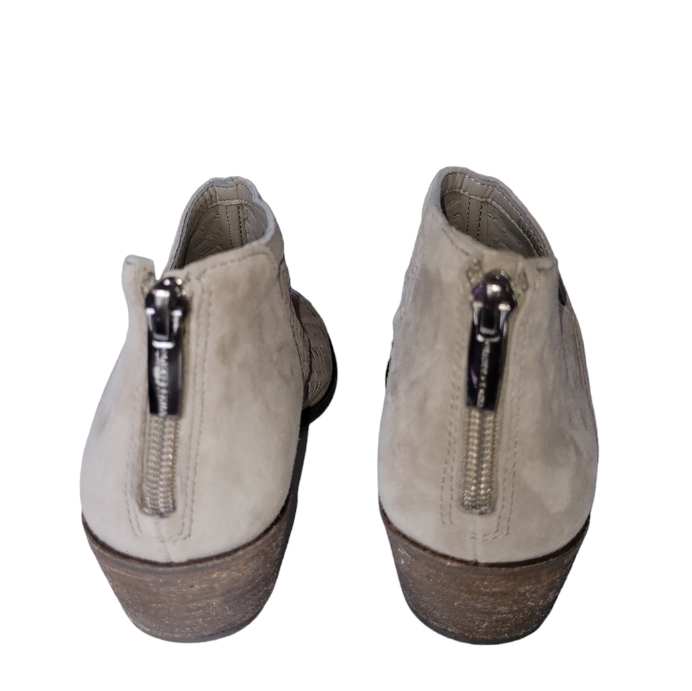 VINCE CAMUTO Pekkan Perforated Suede Ankle Boots in Graystone, Size 6.5 - Picture 7 of 8